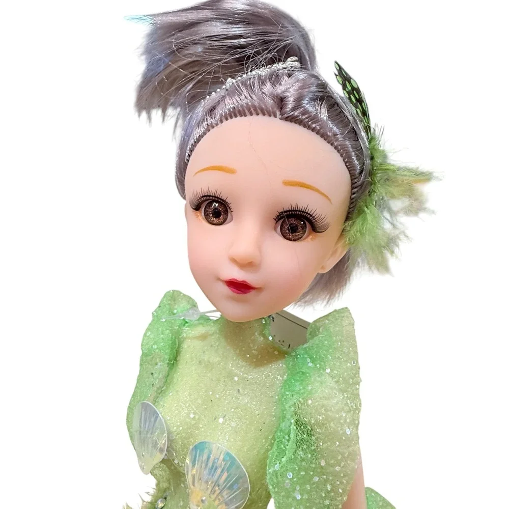 December Diamonds Sea Mist Green Mermaid Girl Doll‎ NIB Christmas Ocean Decor